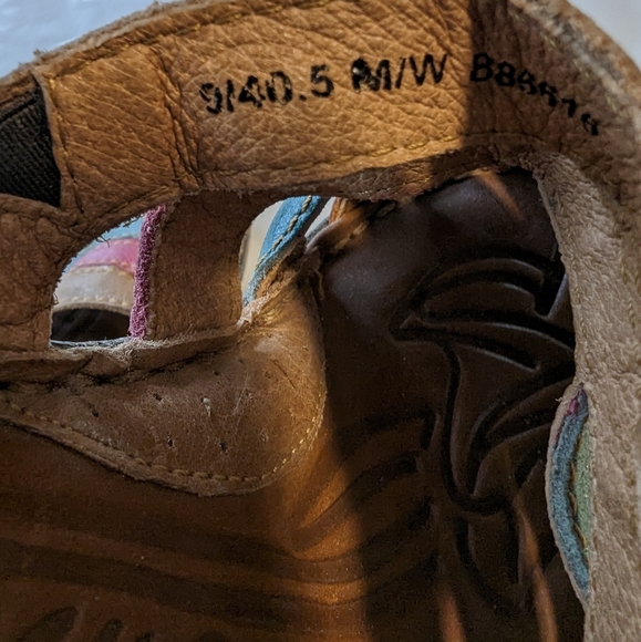 Born Slip On Rainbow Wedges, Sandals, Size 9 - Picture 2 of 7